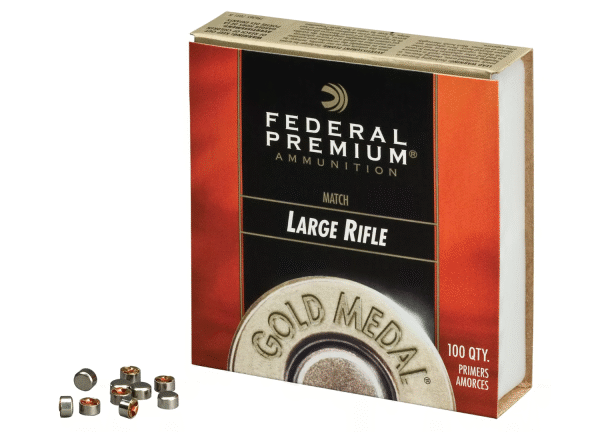 Federal Premium Gold Medal Small Pistol Match Primers #100M Box of 1000 (10 Trays of 100)